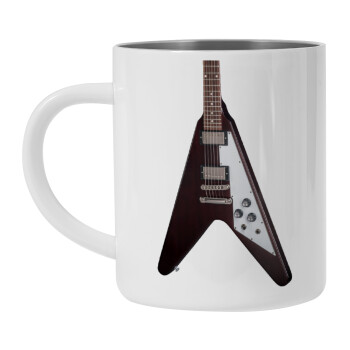 Guitar flying V, Mug Stainless steel double wall 300ml