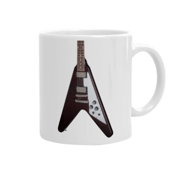 Guitar flying V, Ceramic coffee mug, 330ml (1pcs)