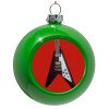 Green Christmas tree ornament bauble 8cm