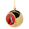 Golden Christmas tree ball ornament 8cm