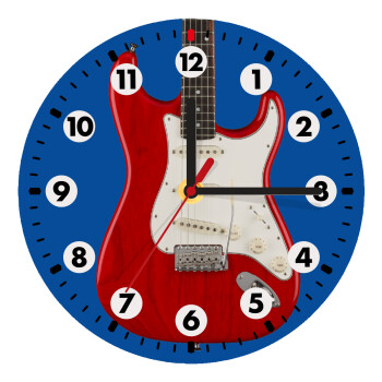 Guitar stratocaster, Wooden wall clock (20cm)