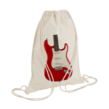Guitar stratocaster, Τσάντα πλάτης πουγκί GYMBAG natural (28x40cm)