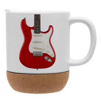 Guitar stratocaster, Ceramic coffee mug Cork (MAT), 330ml (1pcs)