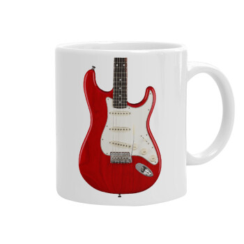 Guitar stratocaster, Ceramic coffee mug, 330ml (1pcs)