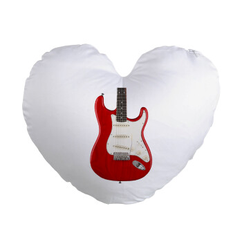 Guitar stratocaster, Μαξιλάρι καναπέ καρδιά 40x40cm περιέχεται το  γέμισμα