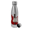 Metallic water bottle, stainless steel, 750ml