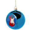 Blue Christmas tree ball ornament 8cm