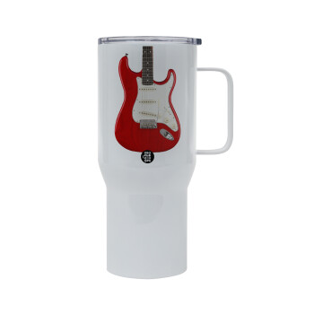 Guitar stratocaster, Mega Stainless steel Tumbler with lid, double wall 750L