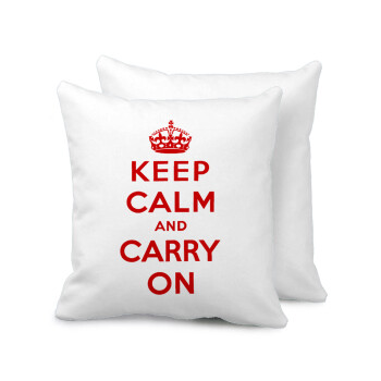 KEEP CALM  and carry on, Sofa cushion 40x40cm includes filling
