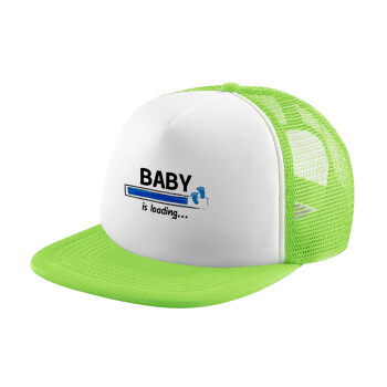 Baby is Loading BOY, Καπέλο Soft Trucker με Δίχτυ Πράσινο/Λευκό