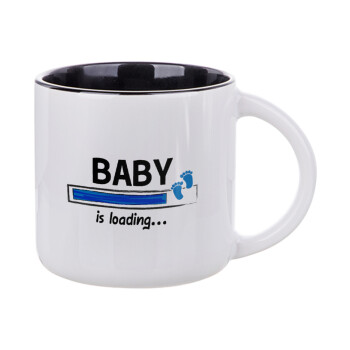 Baby is Loading BOY, Κούπα κεραμική 400ml Λευκή/Μαύρη