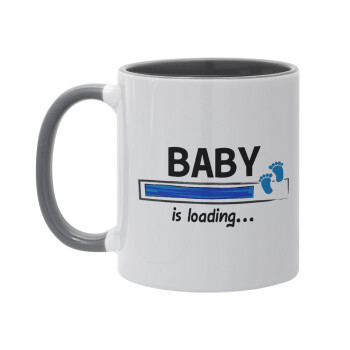 Baby is Loading BOY, Mug colored grey, ceramic, 330ml