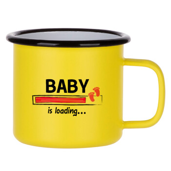 Baby is Loading GIRL, Metallic enamel MATT Yellow cup 360ml