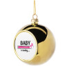 Golden Christmas tree ball ornament 8cm