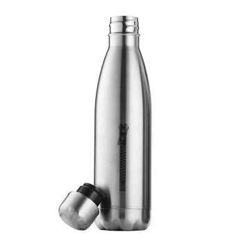 Zipper, Inox (Stainless steel) double-walled metal mug, 500ml