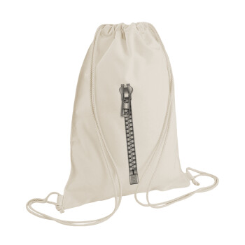 Zipper, Τσάντα πλάτης πουγκί GYMBAG natural (28x40cm)