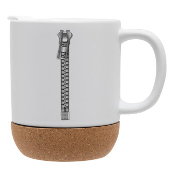 Zipper, Ceramic coffee mug Cork (MAT), 330ml (1pcs)