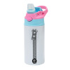 Children's hot water bottle, stainless steel, with safety straw, Pink/BlueCiel (360ml) BPA FREE