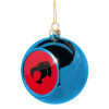 Blue Christmas tree ball ornament 8cm