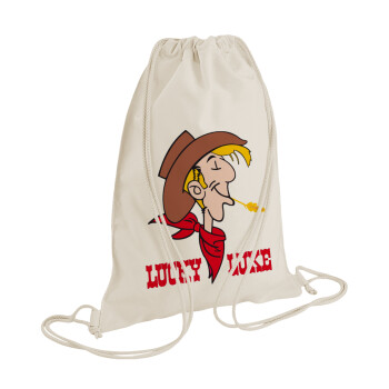 Lucky Luke, Τσάντα πλάτης πουγκί GYMBAG natural (28x40cm)