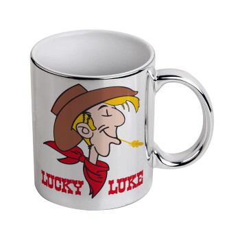 Lucky Luke, Mug ceramic, silver mirror, 330ml