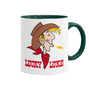 Lucky Luke, Mug colored green, ceramic, 330ml