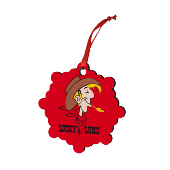 Lucky Luke, Christmas ornament snowflake wooden 7.5cm