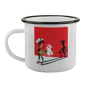 Lucky Luke shadows, Κούπα εμαγιέ με μαύρο χείλος 360ml