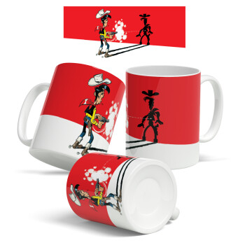 Lucky Luke shadows, Ceramic coffee mug, 330ml