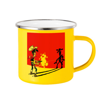 Lucky Luke shadows, Yellow Enamel Metallic Cup 360ml