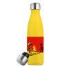 Yellow Stainless Steel Metallic Thermos, double-walled, 500ml