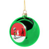 Green Christmas tree ornament ball 8cm