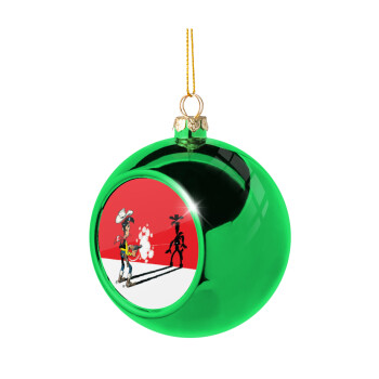 Lucky Luke shadows, Χριστουγεννιάτικη μπάλα δένδρου Πράσινη 8cm