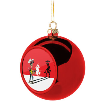 Lucky Luke shadows, Christmas tree ball Red 8cm