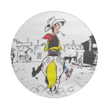 Lucky Luke comic, Επιφάνεια κοπής γυάλινη στρογγυλή (30cm)