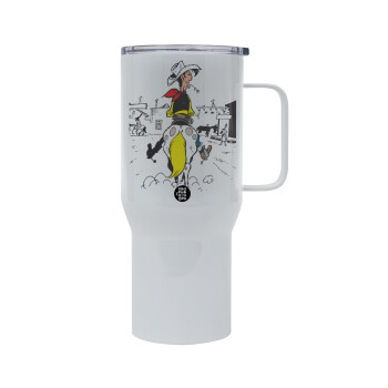 Lucky Luke comic, Mega Stainless steel Tumbler with lid, double wall 750L