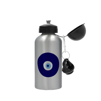 Χάντρα γαλαζιά, Metallic water jug, Silver, aluminum 500ml