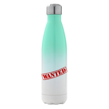 Wanted, Metal mug thermos Green/White (Stainless steel), double wall, 500ml