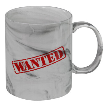 Wanted, Κούπα κεραμική, marble style (μάρμαρο), 330ml