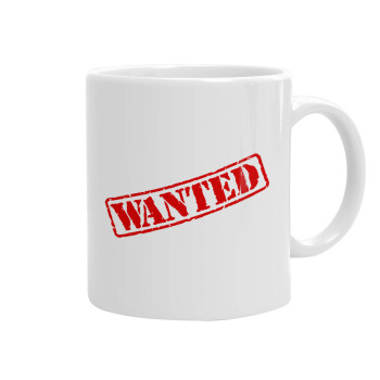 Wanted, Ceramic coffee mug, 330ml (1pcs)