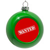 Green Christmas tree ornament bauble 8cm