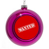 Purple Christmas tree ornament bauble 8cm