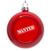 Red Christmas tree ornament bauble 8cm