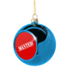 Blue Christmas tree ball ornament 8cm