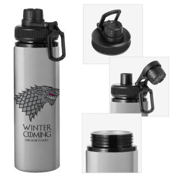 GOT House of Starks, winter coming, Metallic water bottle with safety cap, 850ml aluminum