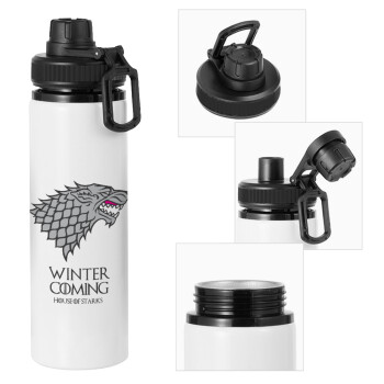 GOT House of Starks, winter coming, Metal water bottle with safety cap, aluminum 850ml