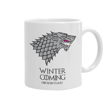 GOT House of Starks, winter coming, Ceramic coffee mug, 330ml (1pcs)