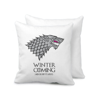 GOT House of Starks, winter coming, Μαξιλάρι καναπέ 40x40cm περιέχεται το  γέμισμα