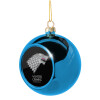 Blue Christmas tree ball ornament 8cm