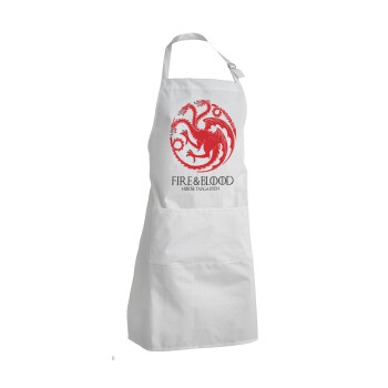 GOT House Targaryen, Fire Blood, Adult Chef Apron (with sliders and 2 pockets)